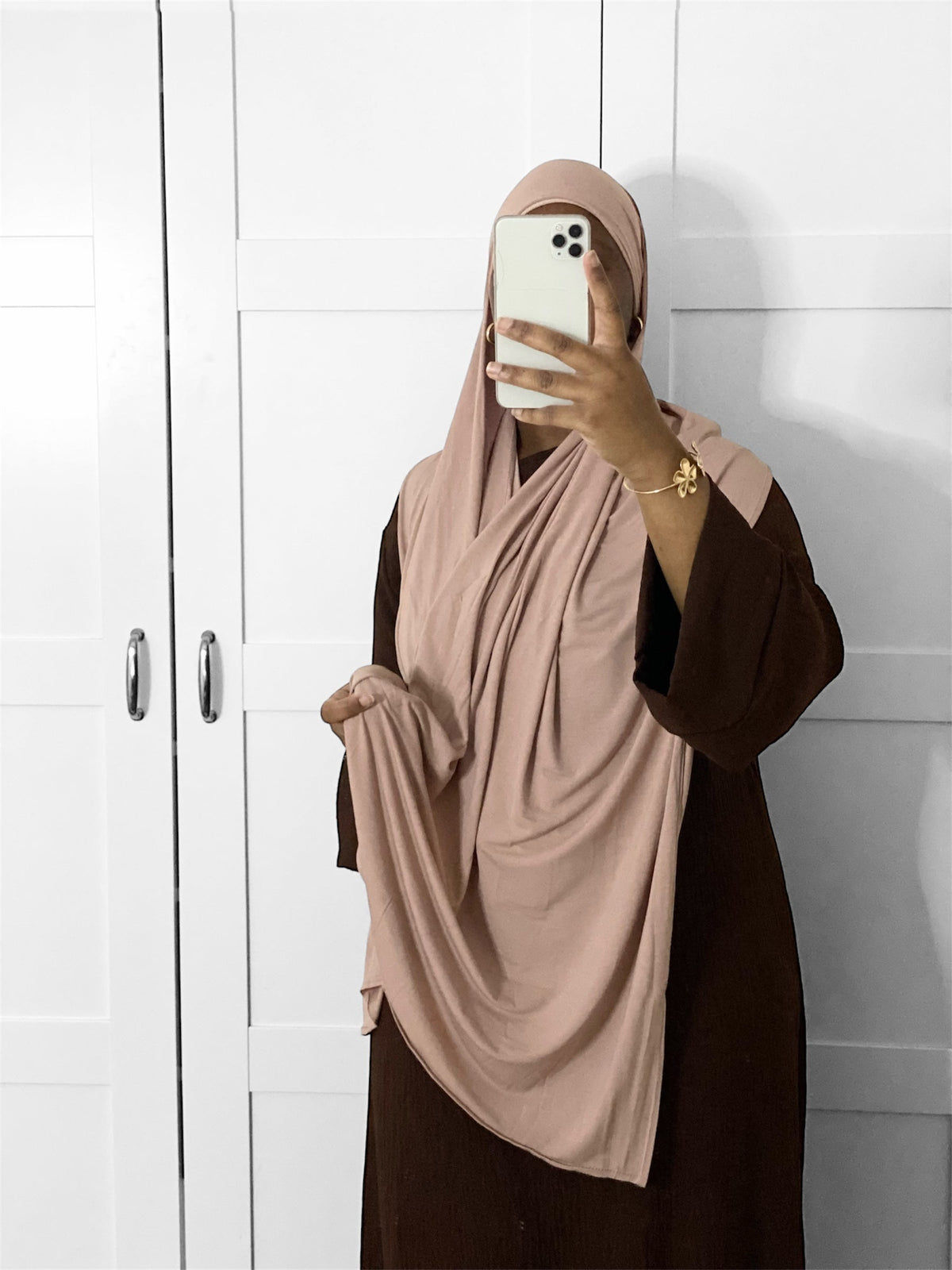 Jersey coton modal - Peach